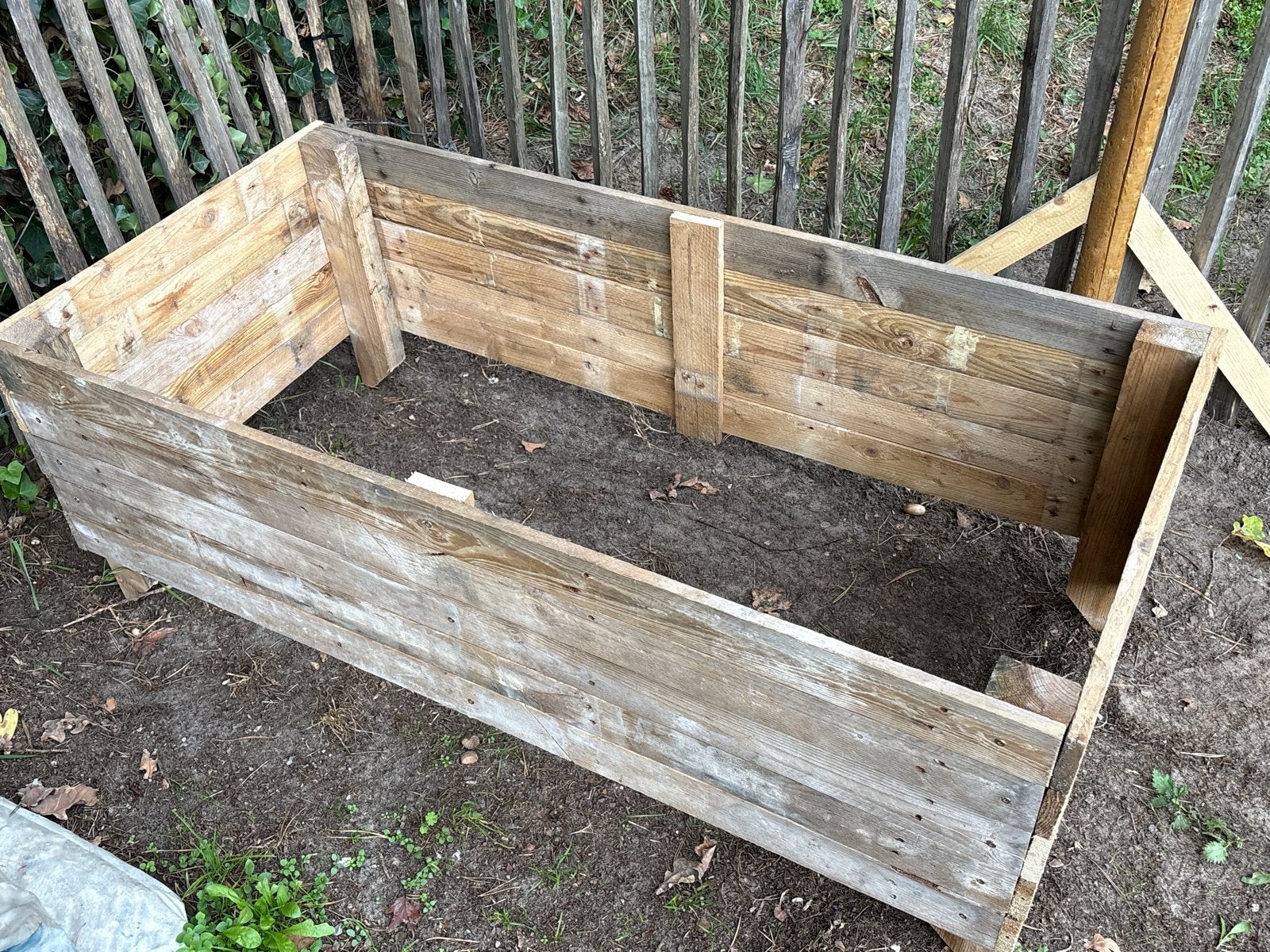 Houten plantenbak / moestuinbak van pallets, Tuin en Terras, Gebruikt, 100 cm of meer, Ophalen of Verzenden, Rechthoekig