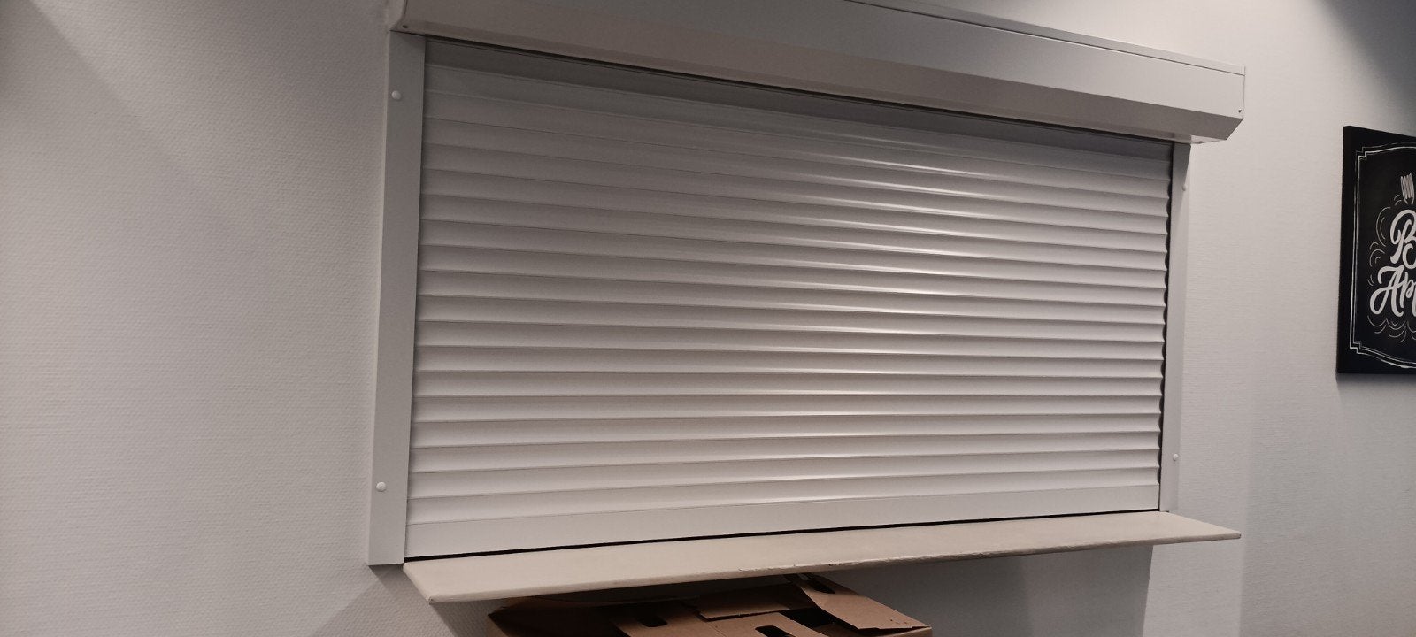 Handbediend rolluik - Wit, Doe-het-zelf en Verbouw, Rolluiken, Gebruikt, 100 tot 150 cm, 150 tot 200 cm, Ophalen of Verzenden