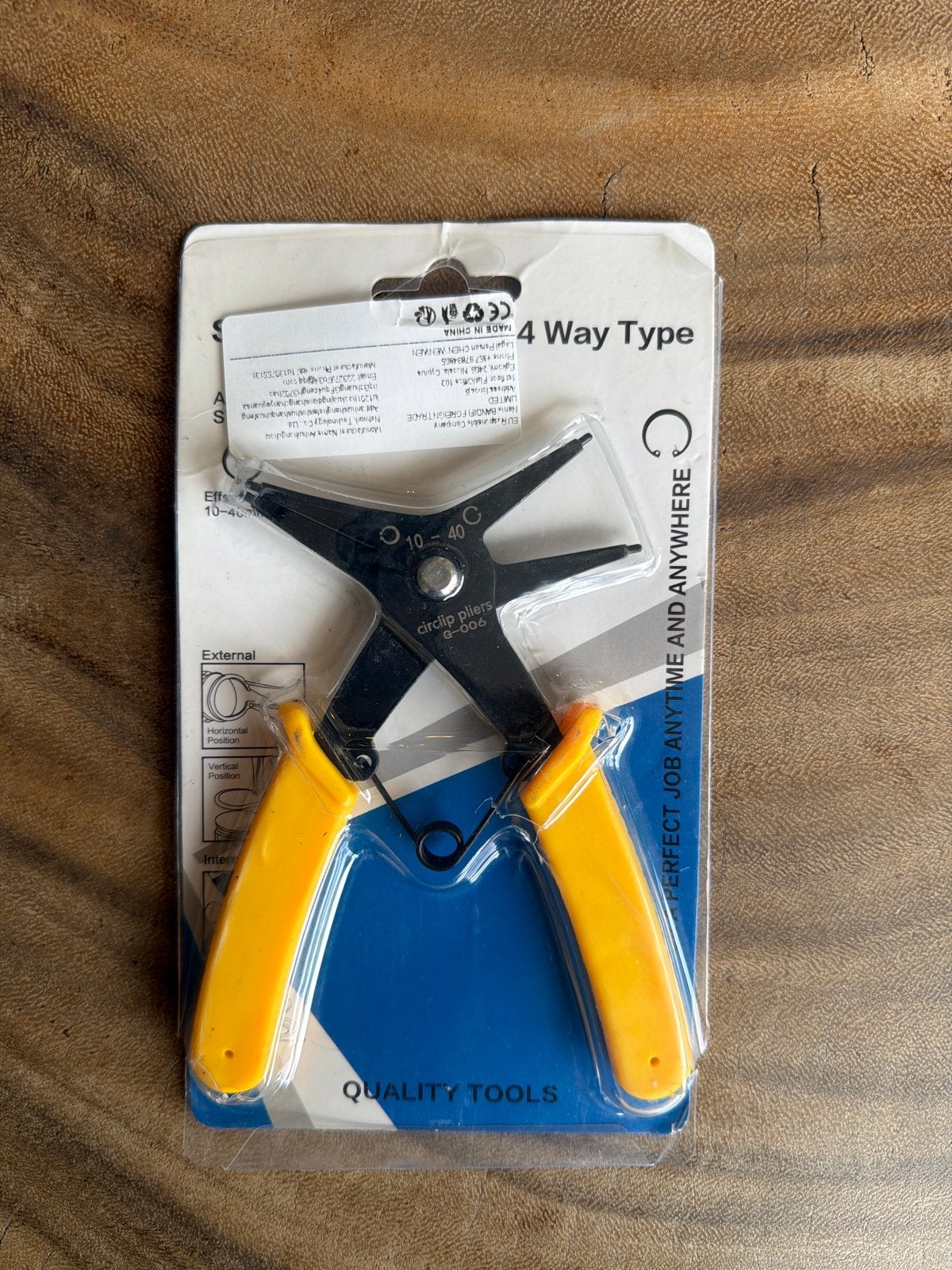 4-in-1 Borgveertang - Interne & Externe Circlip Tang, Ophalen of Verzenden, Nieuw