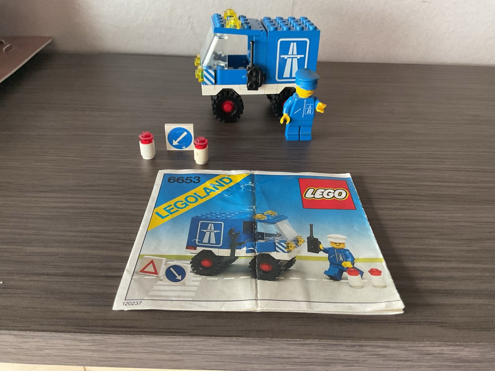 Lego Legoland 6653: Vrachtwagen met wegwerker, Ophalen, Gebruikt, Lego, Compleet