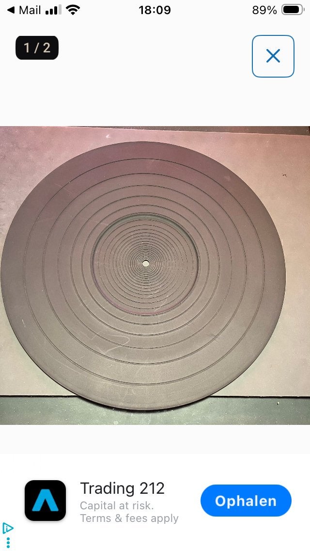 Vintage rubbermat voor Technics SL 1200 etc, Ophalen, Zo goed als nieuw, Technics