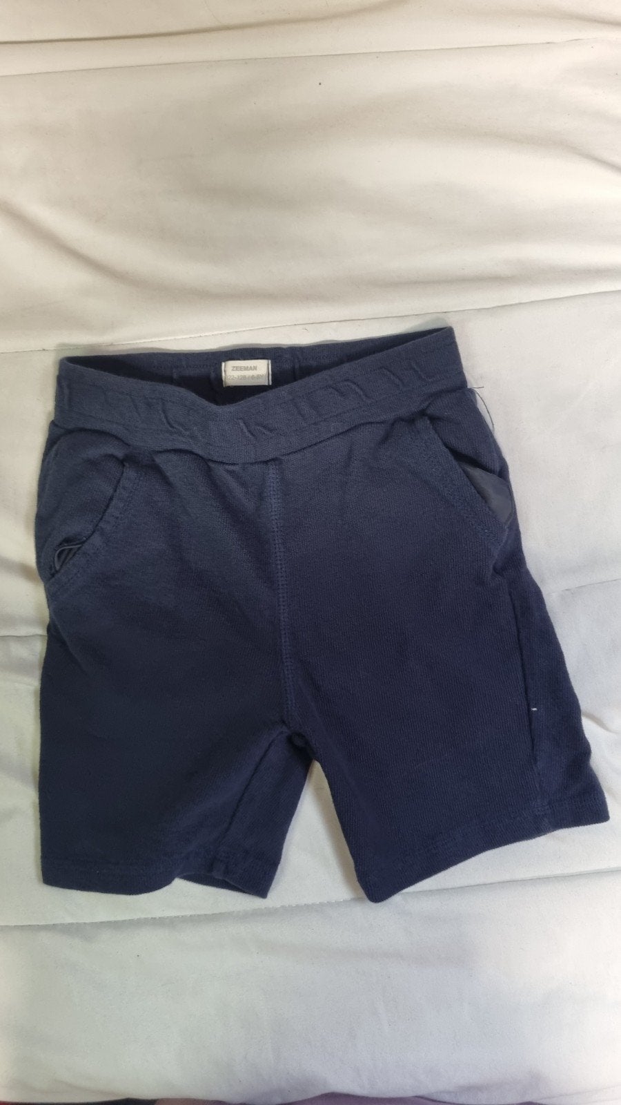 Zeeman marineblauwe korte zomerbroek maat 122/128, Broek, Zeeman, Gebruikt, Jongen of Meisje