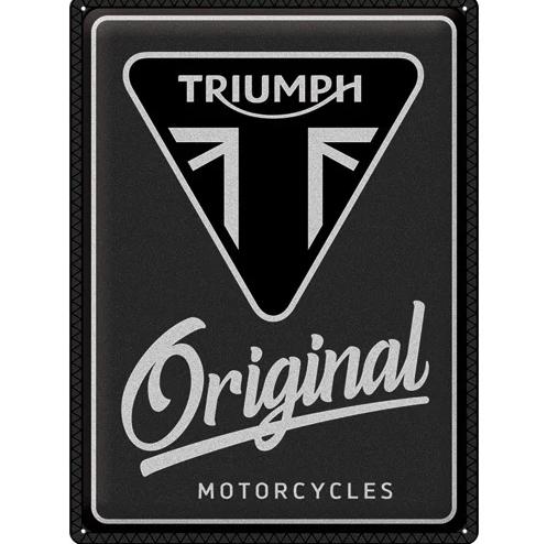 Triumph Original Motorcycles relief reclamebord van metaal, Verzamelen, Ophalen of Verzenden, Nieuw, Auto's