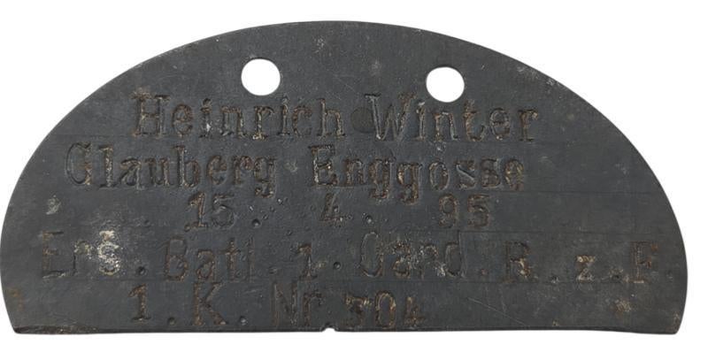duitse ww1 erkenungsmarke in nette staat, Verzamelen, Ophalen of Verzenden, Landmacht, Duitsland