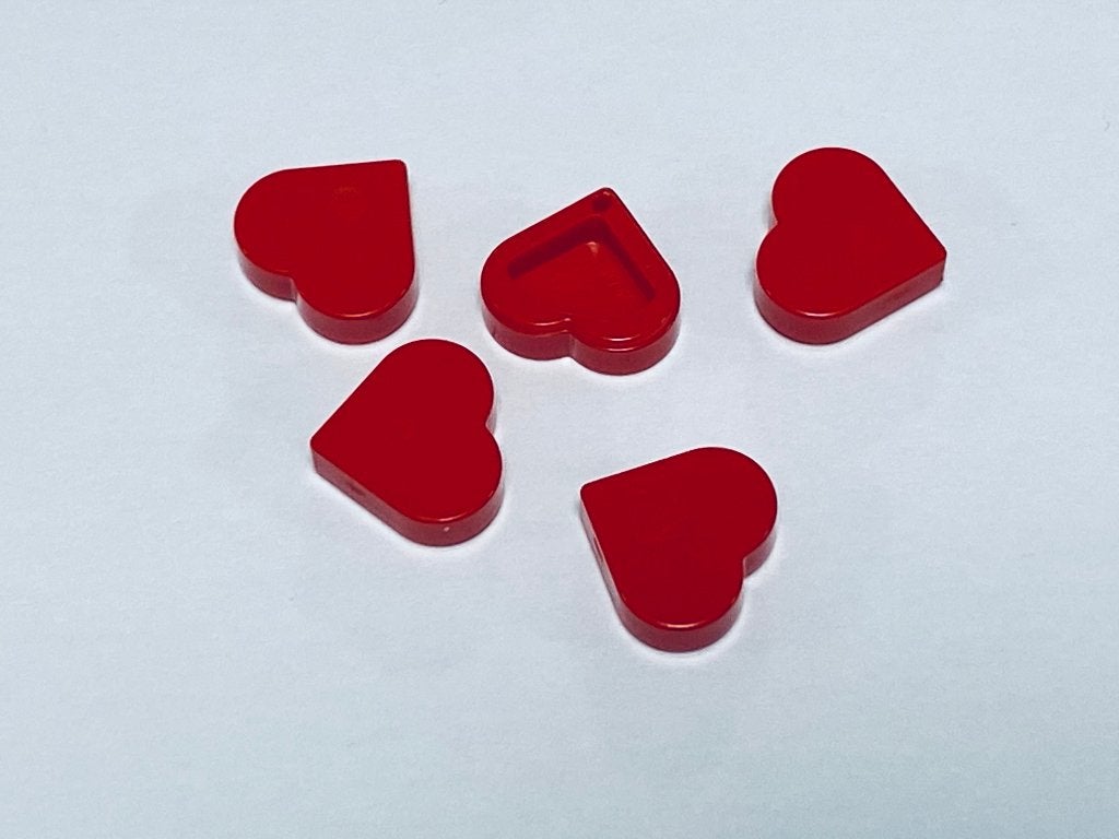 Partij 5x nieuwe Lego hart tegels in diverse kleuren, Kinderen en Baby's, Speelgoed | Duplo en Lego, Overige thema's, Lego, Nieuw