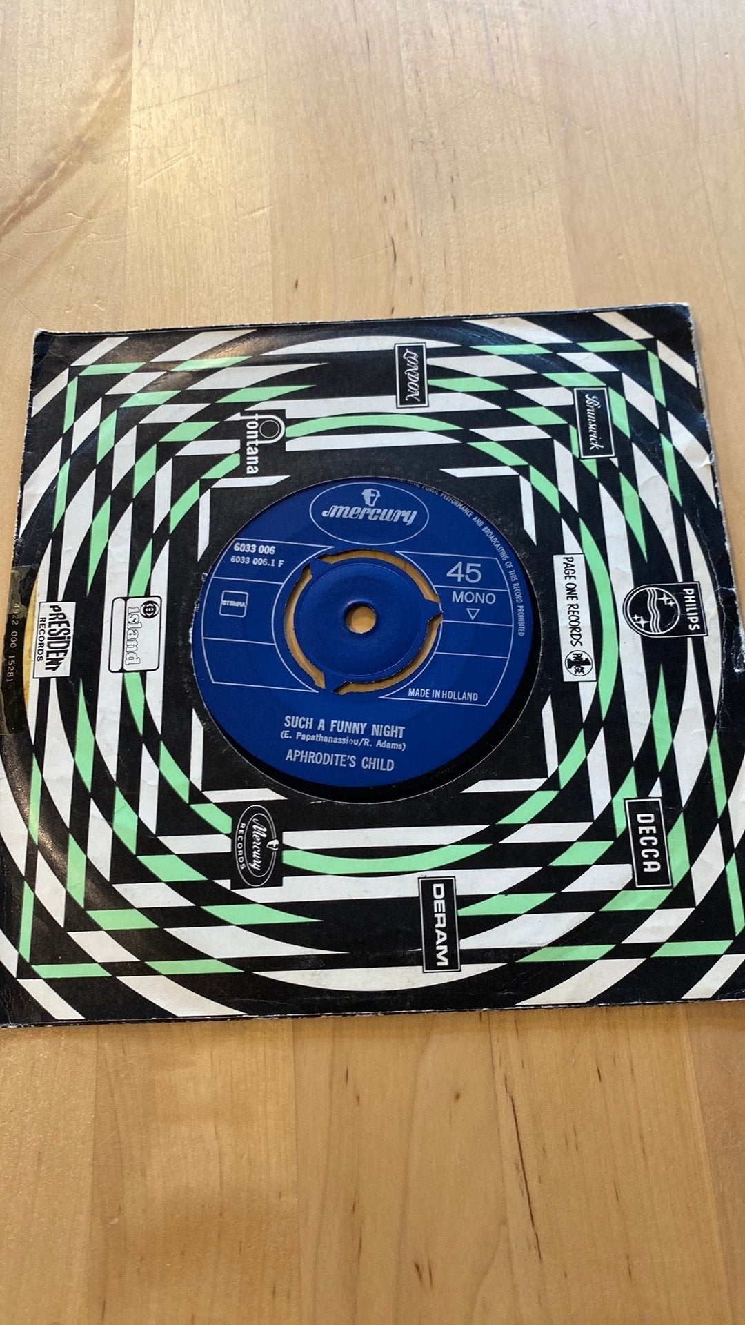Vinyl single Aphrodite’s Child - Such a funny night, Ophalen of Verzenden, Gebruikt, Pop