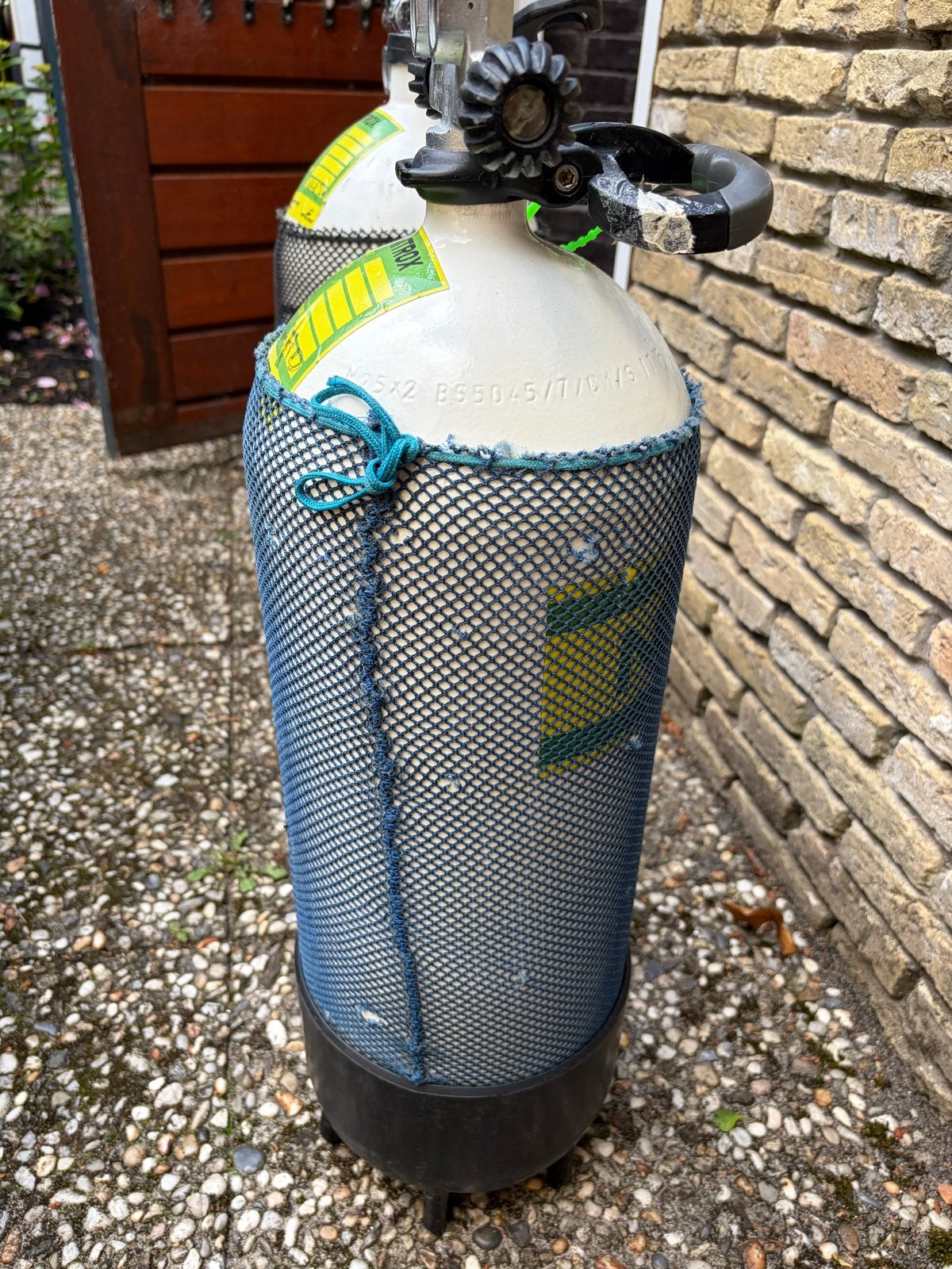 15 ltr Duikfles met Dubbele Kraan, Watersport en Boten, Duiken, Ophalen, Zo goed als nieuw, Duikfles