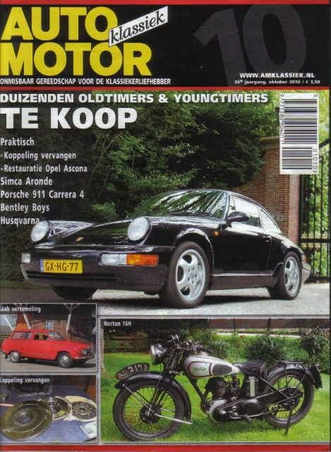AMK 10 2010 : Porsche 911 964 - Opel Ascona - Simca Aronde, Ophalen of Verzenden, Gelezen, Algemeen