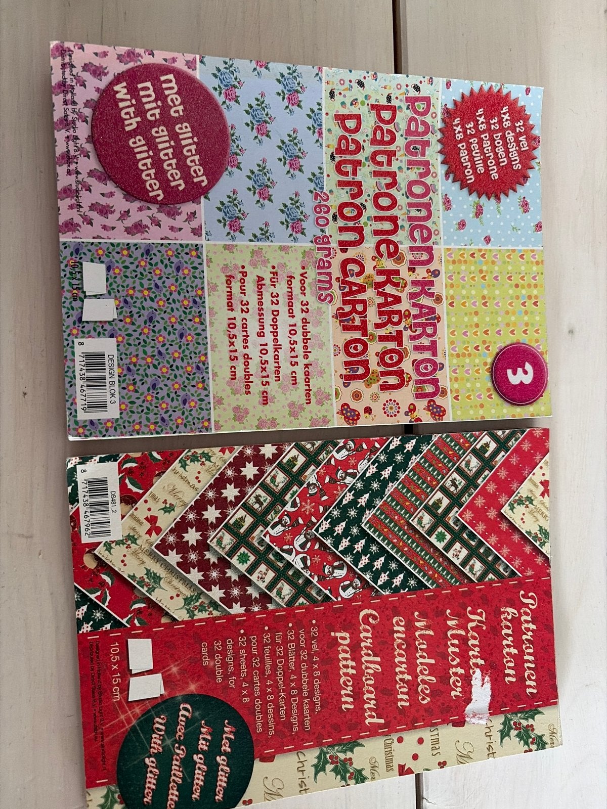 Patroon Karton met Glitter, Ophalen, Nieuw, Meerkleurig, Natuur en Bloemen