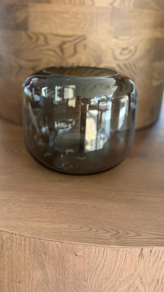 Windlicht smokey grey L, Ophalen, Overige kleuren, 50 tot 75 cm, Glas