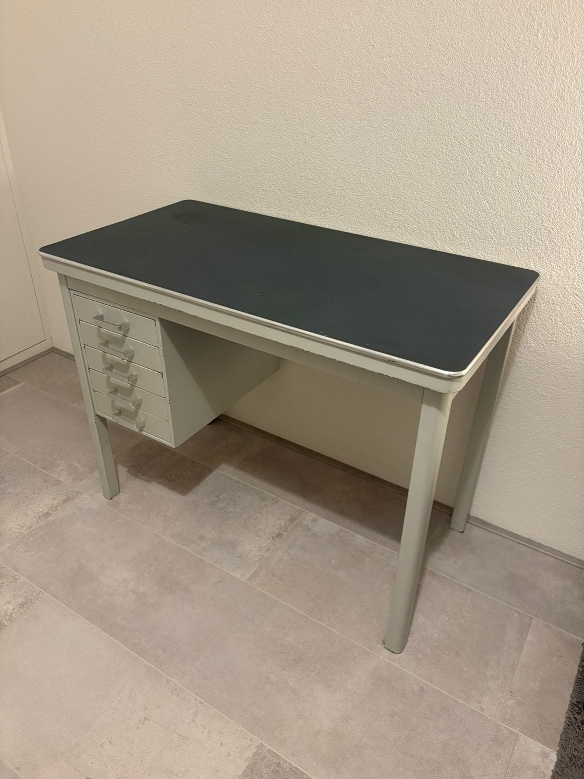 Vintage Gispen Bureau / Werkbank, Ophalen, Gispen, Gebruikt, Met lades