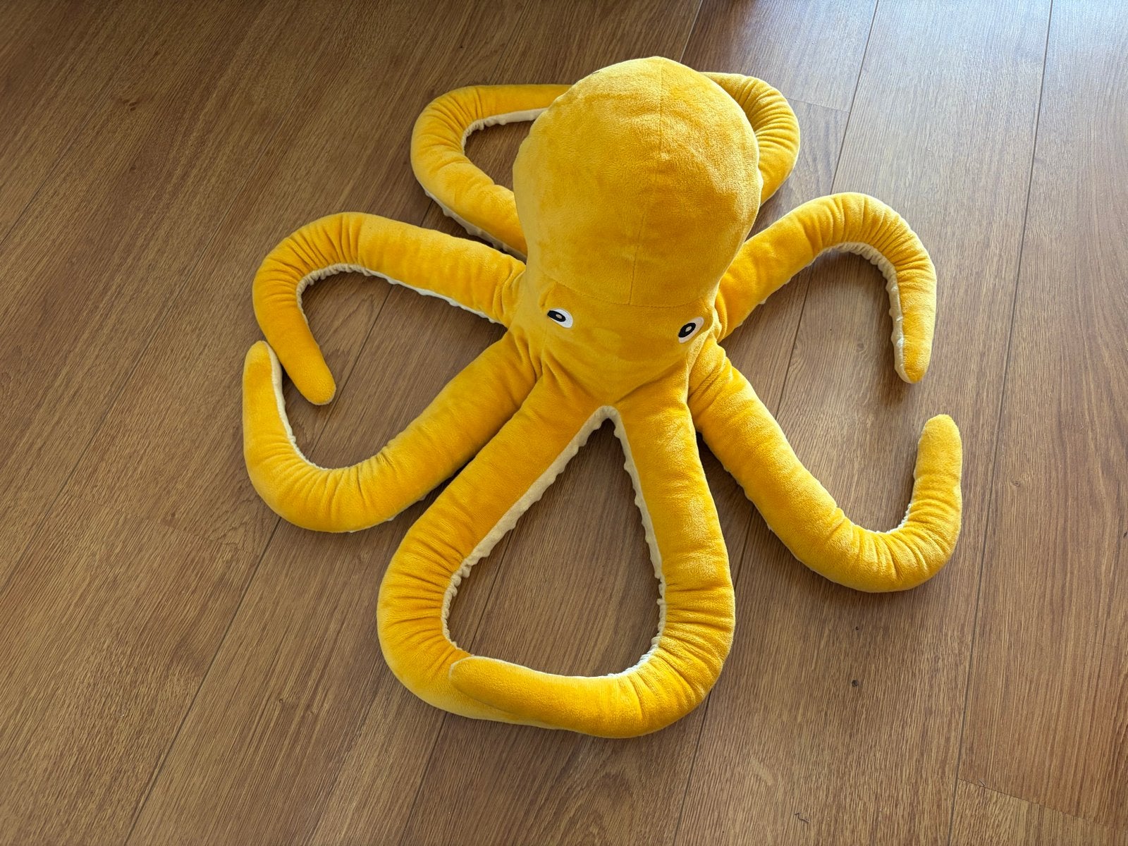 IKEA Knuffel Blavingad Octopus - Geel, Gebruikt, Overige typen, Ophalen of Verzenden, Middelgroot (20 tot 80 cm)