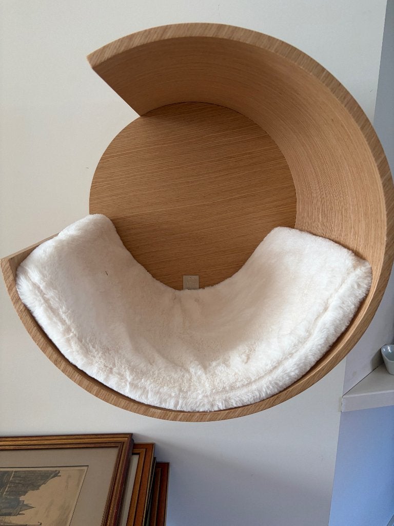 Ronde kattenmand voor aan de muur, Dieren en Toebehoren, Katten-accessoires, Ophalen, Zo goed als nieuw