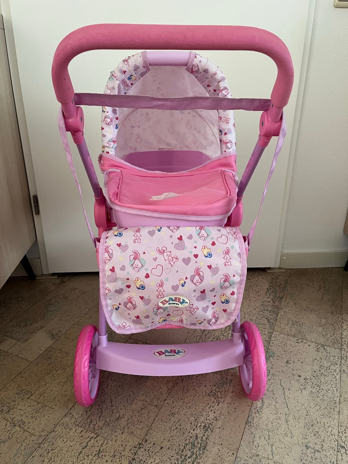 Baby Born Poppenwagen met Accessoires - Roze, Ophalen, Gebruikt, Babypop