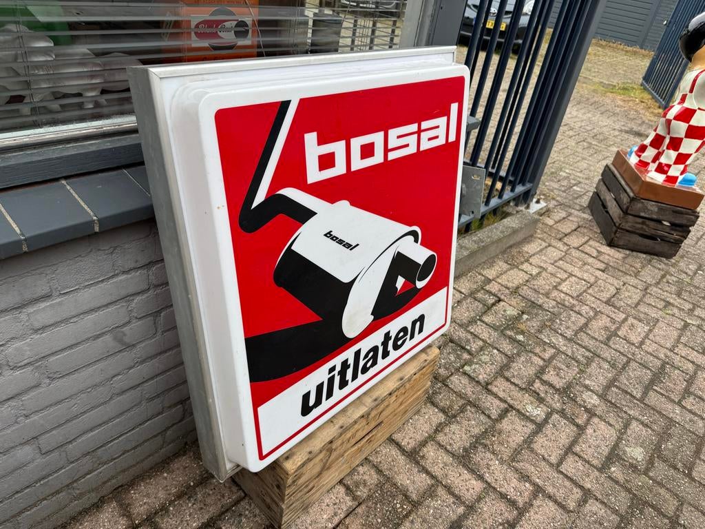 Bosal Uitlaten Lichtbak Reclamebord Garagebord, Ophalen, Gebruikt, ., Lichtbak of (neon) lamp