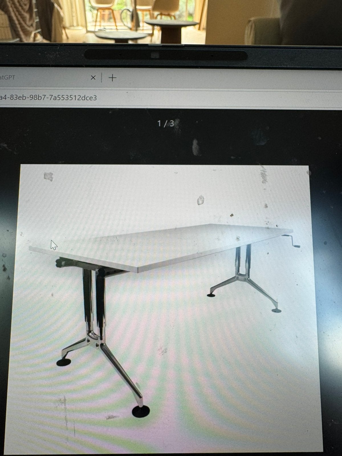 VITRA Ad Hoc Slingerbureau  van 160 x 80 te koop, Ophalen, 160 cm, In hoogte verstelbaar, Zo goed als nieuw