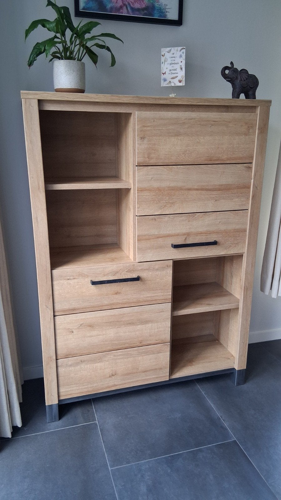 Kast met open vakken en deuren, Ophalen, Gebruikt, 25 tot 50 cm, 100 tot 150 cm
