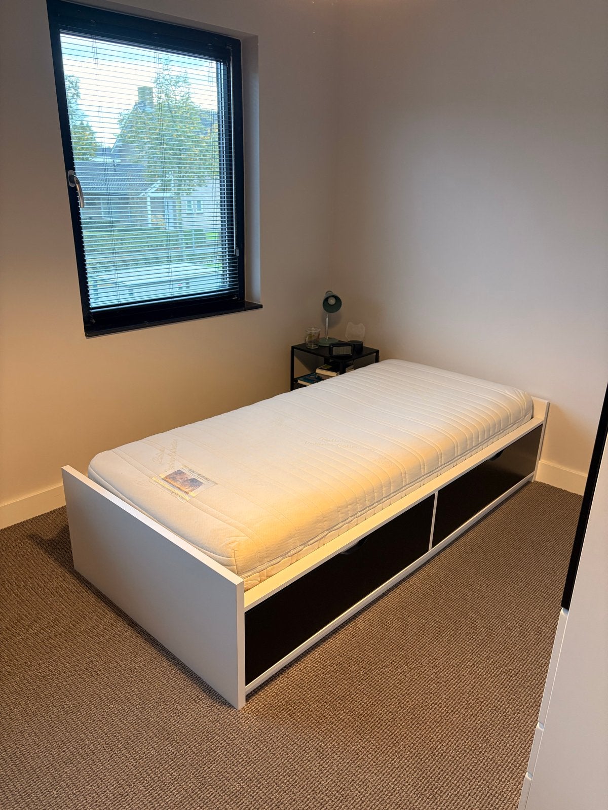 IKEA BRIMNES eenpersoonsbed 90x200 cm met lades €85,-, Ophalen, Gebruikt, 90 cm, Eenpersoons