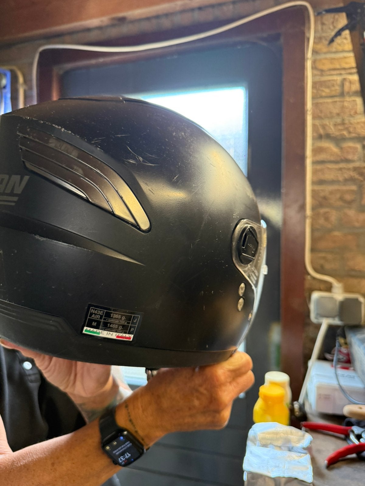 Nolan Louis 75 Special Edition motorhelm maat M zwart, Ophalen, Gebruikt, Overige merken