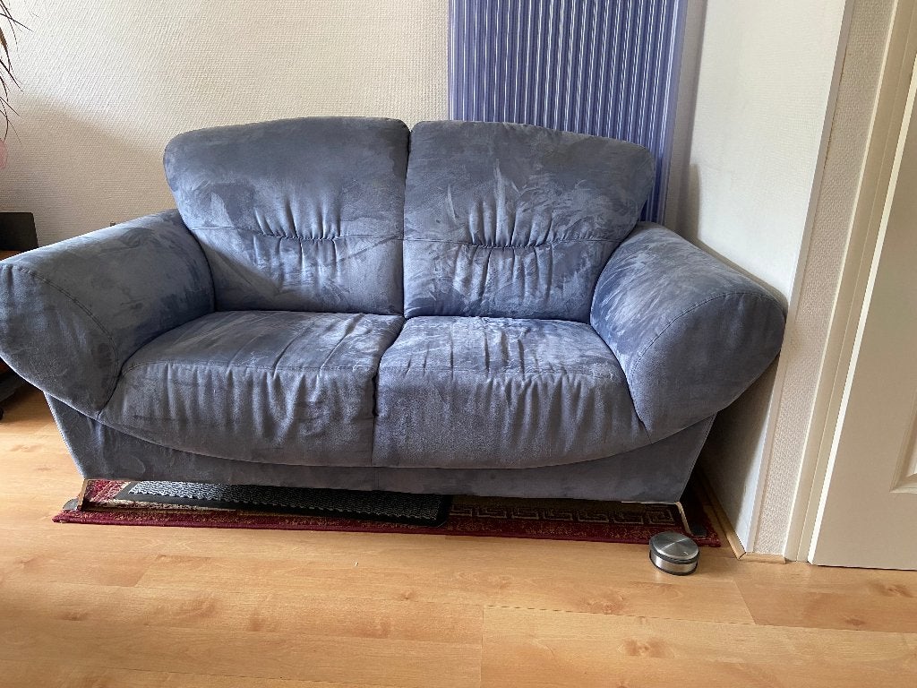 Super mooie bank 2 of 3 personen zonder vlekken, Ophalen, Gebruikt, 75 tot 100 cm, Rechte bank