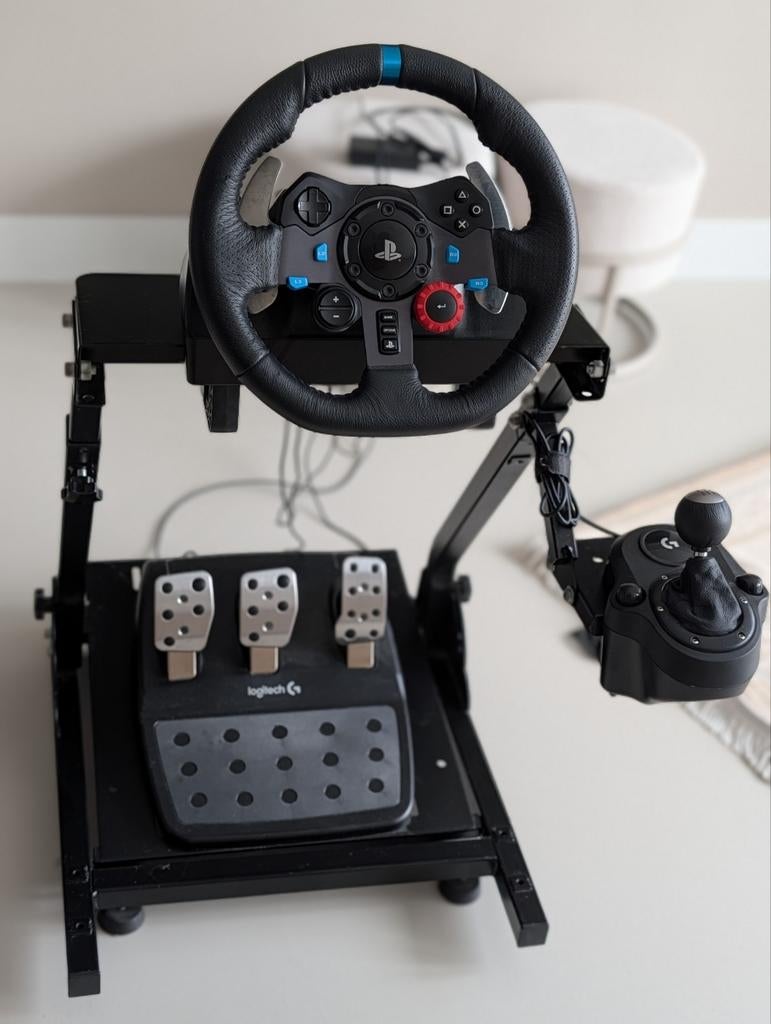 Logitech Set met Standaard en Versnellingspook, Gebruikt, 1 speler, Racen en Vliegen, Ophalen of Verzenden