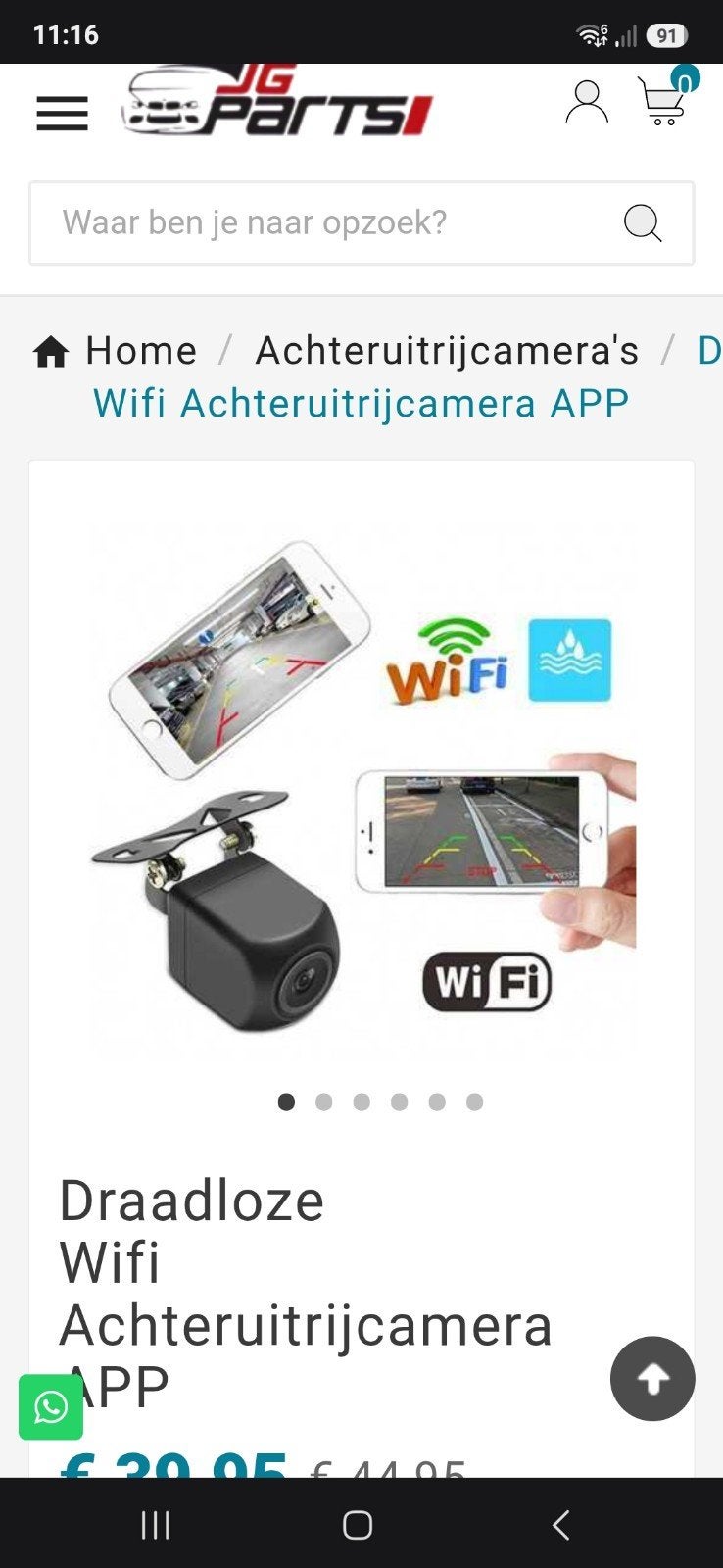 Draadloze Wifi Achteruitrijcamera voor Smartphone, Ophalen, Draadloos, Nieuw