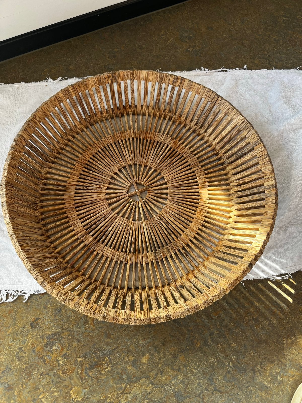 Piet Hein Eek Mand Fruitschaal - Houten Design Schaal, Schaal, Rond, Ophalen of Verzenden, Zo goed als nieuw