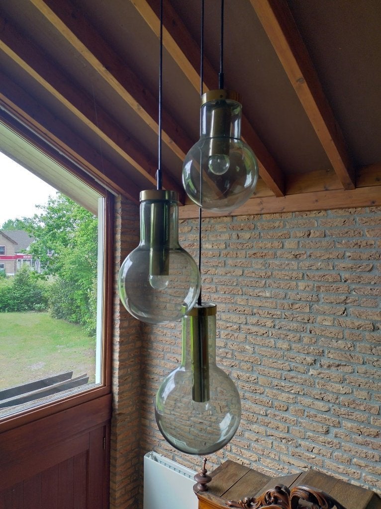Vintage 'Maxi Globe' hanglampen, Ophalen, Gebruikt, 50 tot 75 cm, Vintage