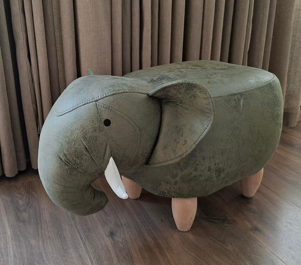 Olifanten poef, Huis en Inrichting, Ophalen, Minder dan 50 cm, Rond, 75 tot 100 cm