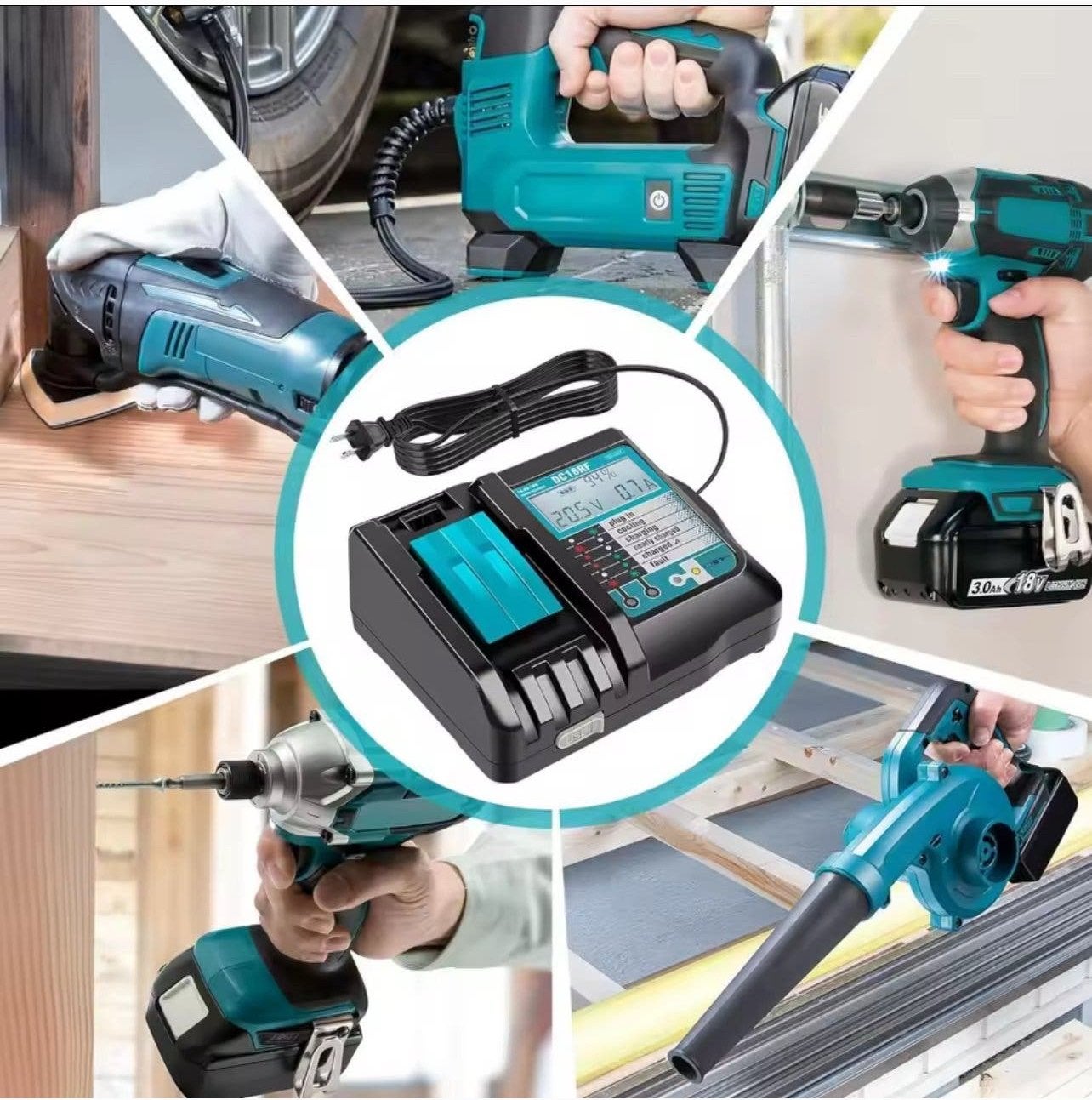 Makita 14.4-18V Intelligente Oplader DC18RF met USB, Ophalen of Verzenden, Nieuw