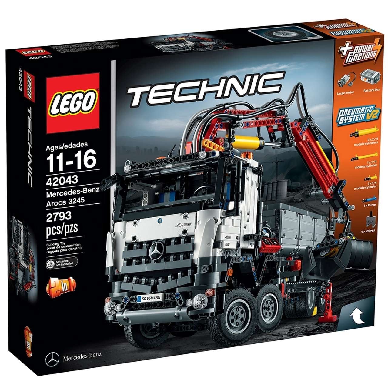 LEGO Technic 42043 Mercedes-Benz Arocs 3245, Ophalen of Verzenden, Zo goed als nieuw