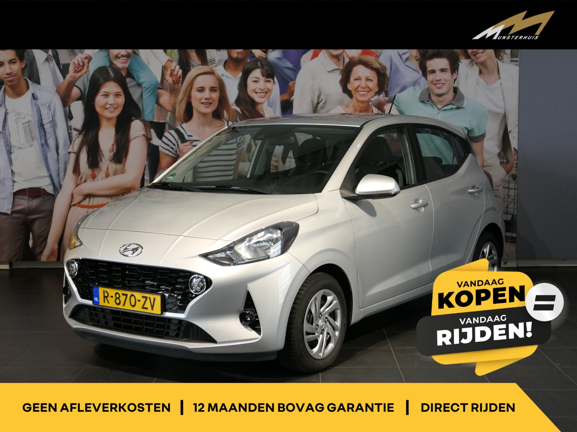 Hyundai i10 1.0 Comfort 5-zits - Occasion Lease vanaf €394, Auto's, Stof, Gebruikt, 899 kg, Origineel Nederlands