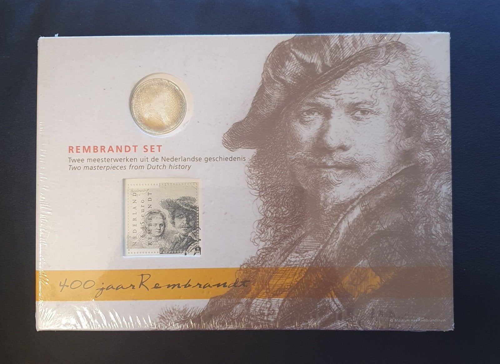 Rembrandt Set: Postzegel en Munt - 400 jaar Rembrandt, Postzegels en Munten, Munten en Bankbiljetten | Toebehoren, Verzenden, Overige typen