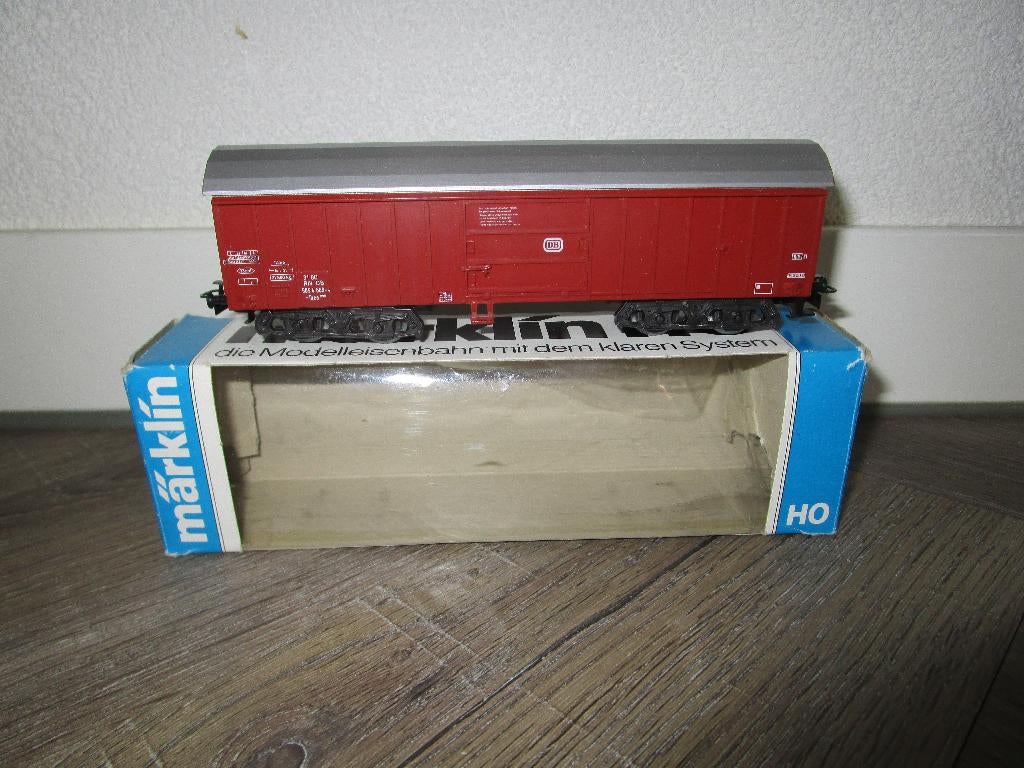 Marklin 4460 gesloten goederenwagon met ovp., Wisselstroom, Gebruikt, Wagon, Ophalen of Verzenden
