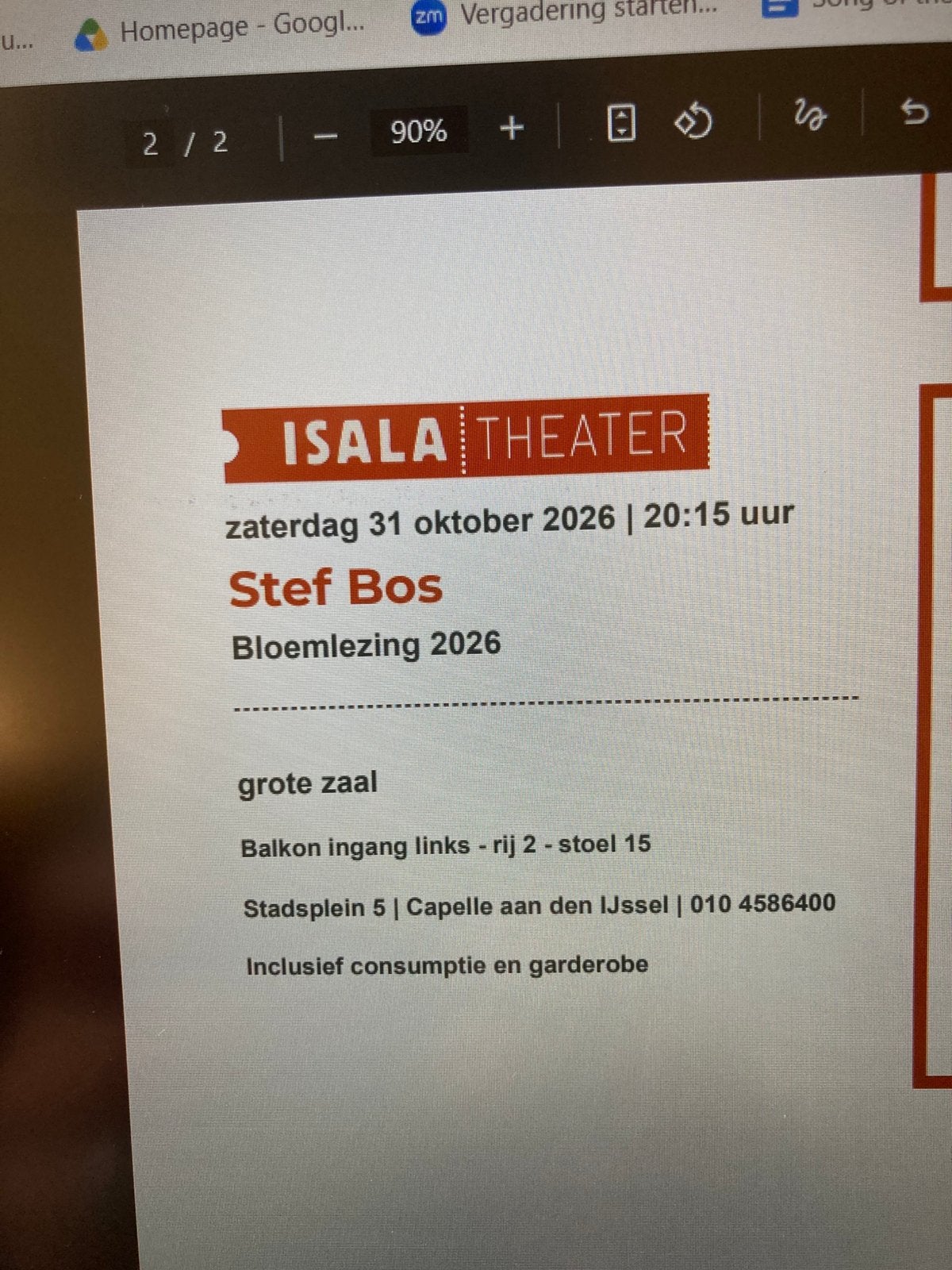 Stef Bos 4pers Isala Capelle a/d Ijssel, Drie personen of meer, Oktober