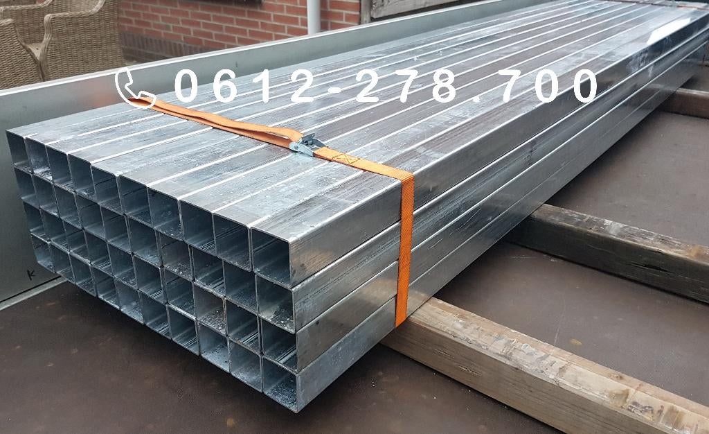 Hele MOOIE Gegalvaniseerde - KOKERPROFIELEN - 50x50x2mm, Doe-het-zelf en Verbouw, Metalen, Ophalen, Gebruikt, IJzer