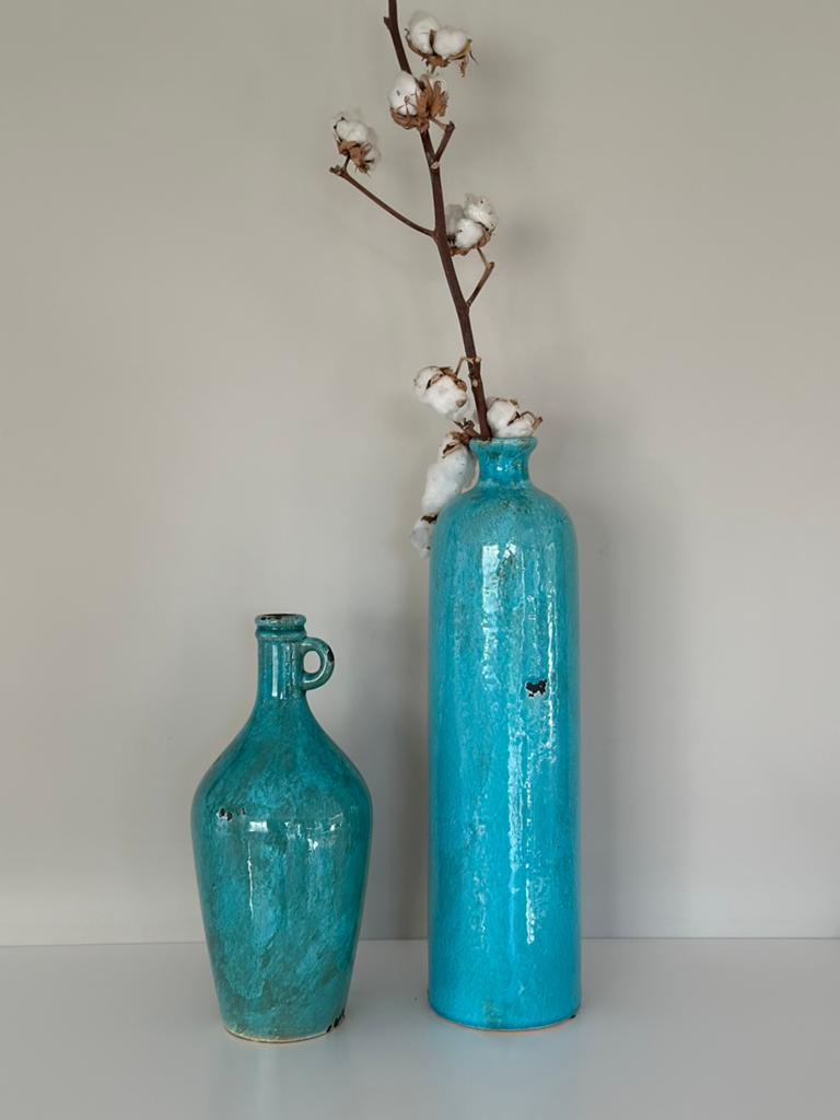 2 Brynxz vazen, Ophalen, Overige kleuren, Minder dan 50 cm, Glas