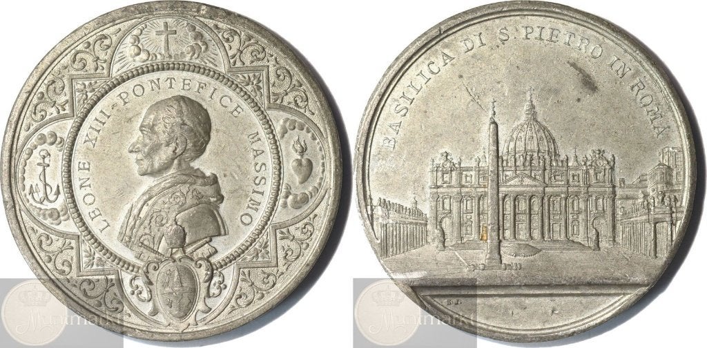 Vaticaanstad - Historiepenning z.j. 'Paus Leo XIII', Ophalen of Verzenden, Overige materialen, Buitenland
