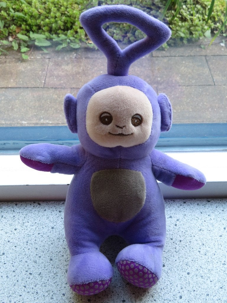 Paarse Teletubbie Tinky Winky merk Living Toys, Kinderen en Baby's, Speelgoed | Knuffels en Pluche, Ophalen of Verzenden, Zo goed als nieuw