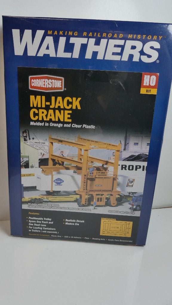 Bouwpakket H0: Walthers mi-jack translift intermodalk crane, Overige merken, Brug, Tunnel of Gebouw, Nieuw, Ophalen of Verzenden