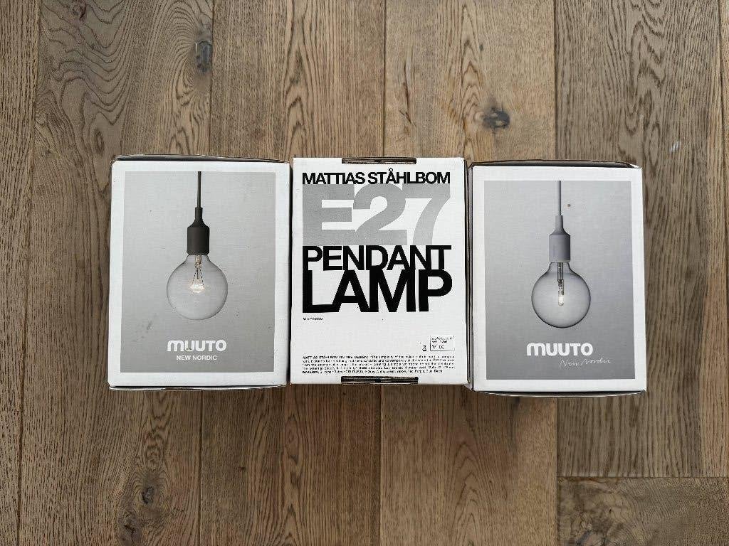 Muuto E27 Pendant Lamp 3x (ongebruikt), Ophalen of Verzenden, Nieuw, Glas, Minder dan 50 cm