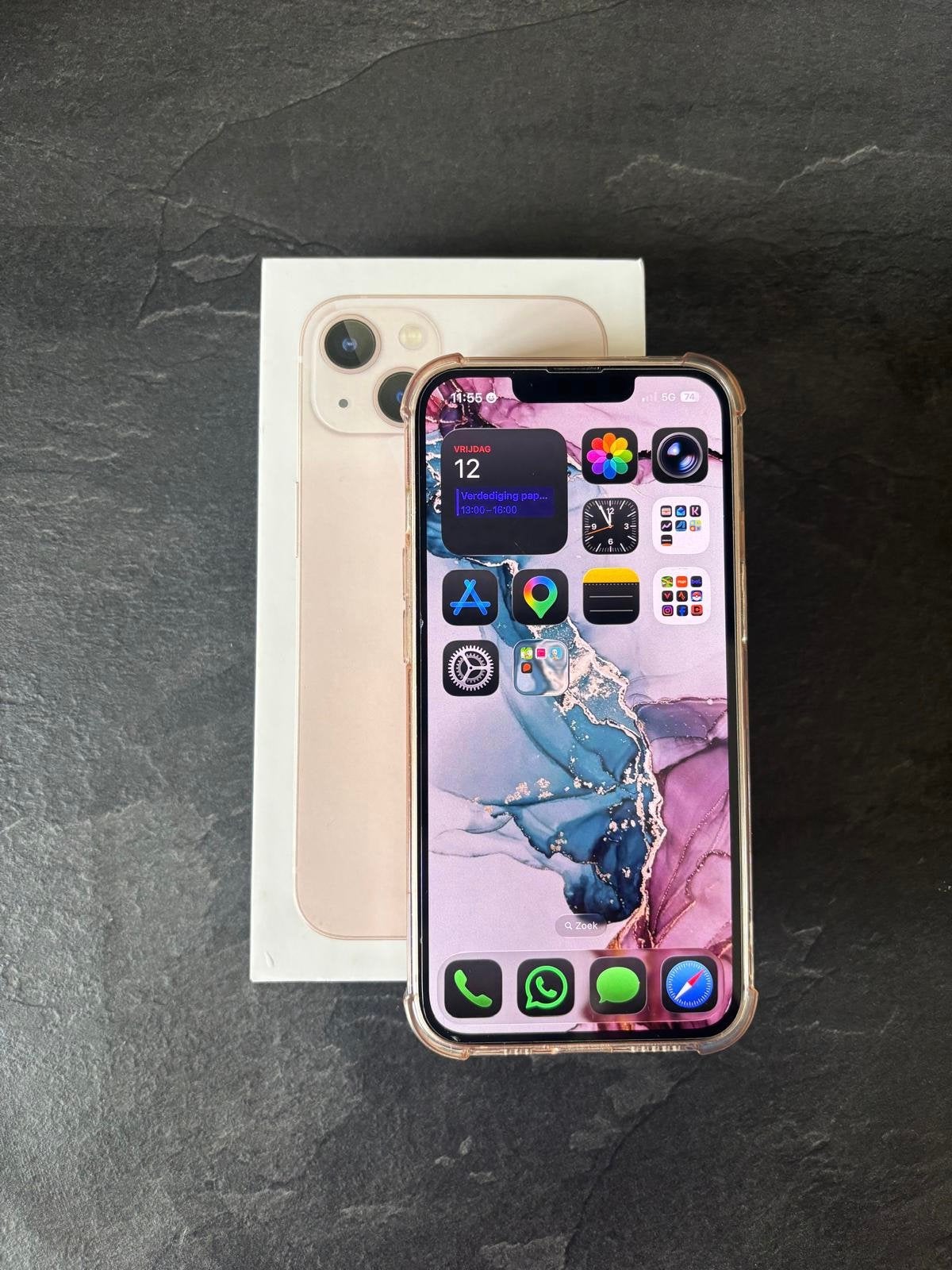 Iphone 13 Roze 128 gb + doos en hoesjes, 128 GB, IPhone 13, Ophalen of Verzenden, Zo goed als nieuw