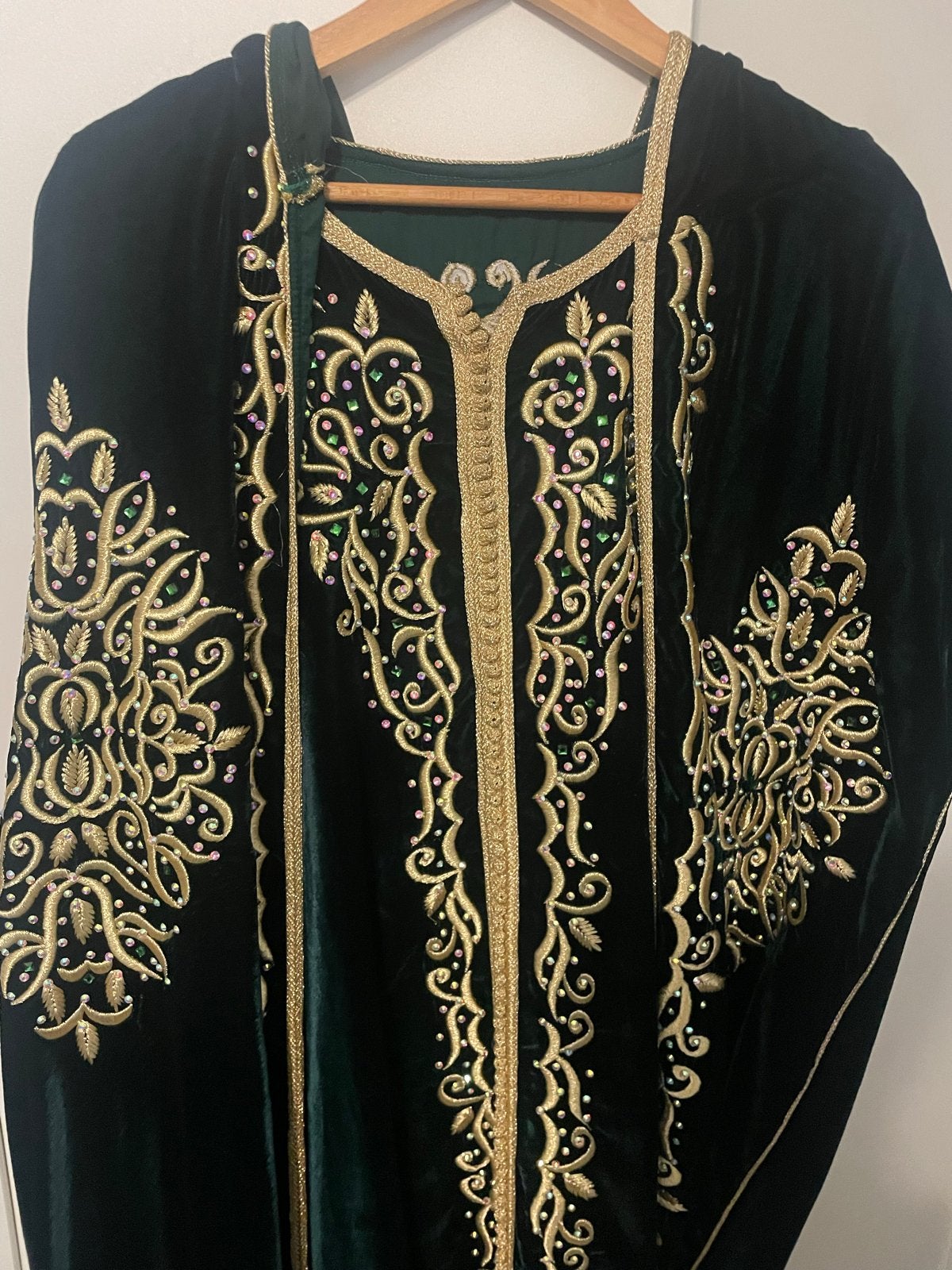 Takchita marokkaanse jurk fluweel, Kleding | Dames, Zo goed als nieuw, Ophalen, Maat 38/40 (M), Onder de knie