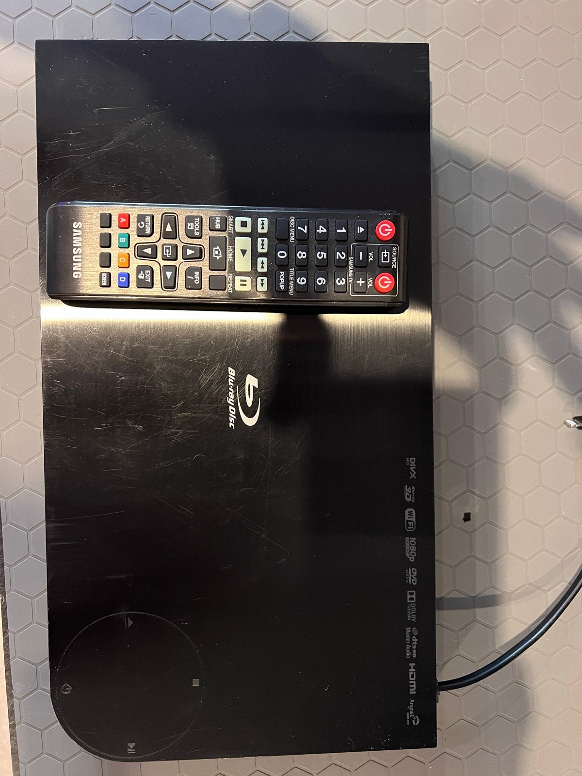 Samsung Blu-ray speler met afstandsbediening, Audio, Tv en Foto, Blu-ray-spelers, Ophalen of Verzenden, Gebruikt, Samsung, Wi-Fi