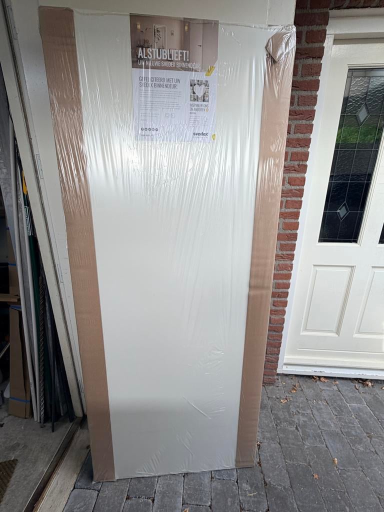 Nieuwe Svedex binnendeur 2015x830 Alpine wit links draaiend, Doe-het-zelf en Verbouw, Ophalen, 80 tot 100 cm, Binnendeur, Zo goed als nieuw
