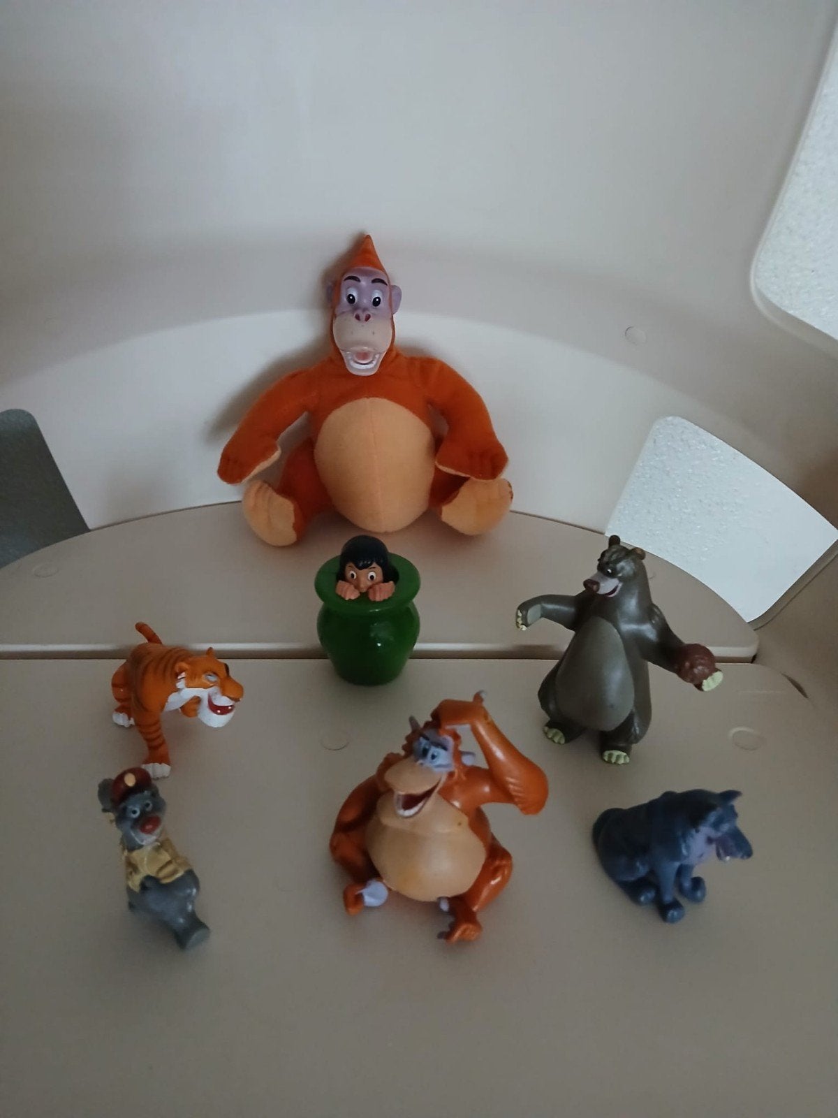 Jungle book poppetjes 6 stuks Disney en Knuffel., Ophalen of Verzenden, Gebruikt