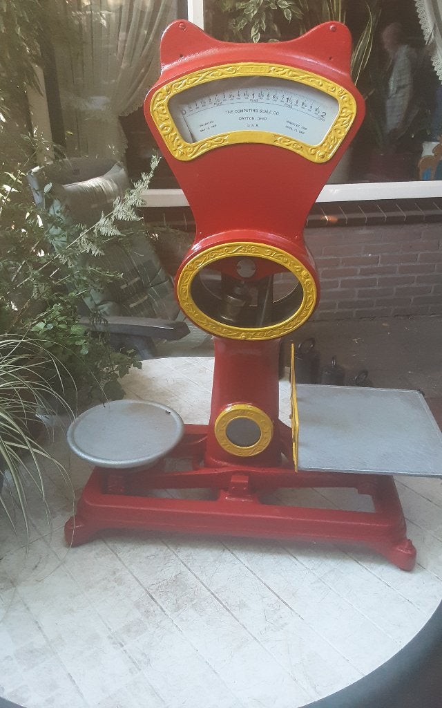 Antieke weegschaal, Ophalen