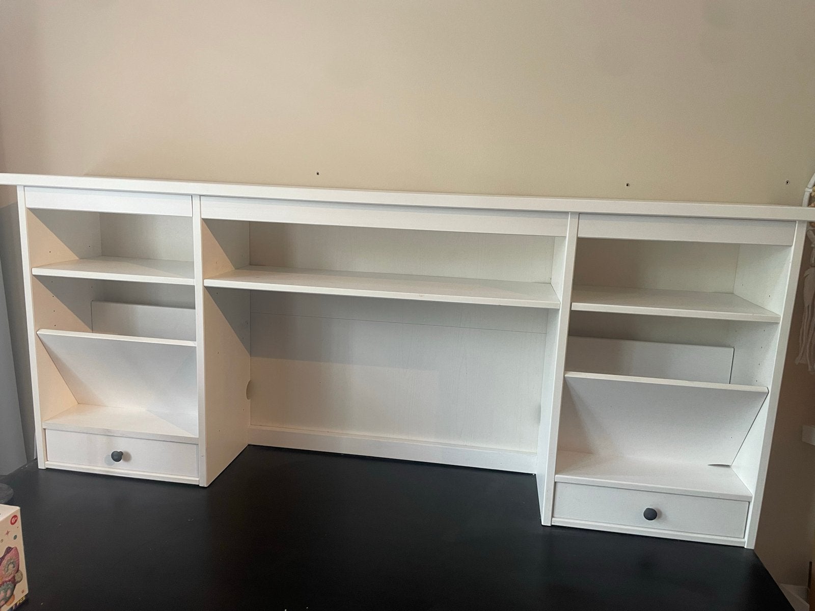 Witte Bureaubovenkast met Lades en Planken, Ophalen, Minder dan 50 cm, Gebruikt, Minder dan 100 cm