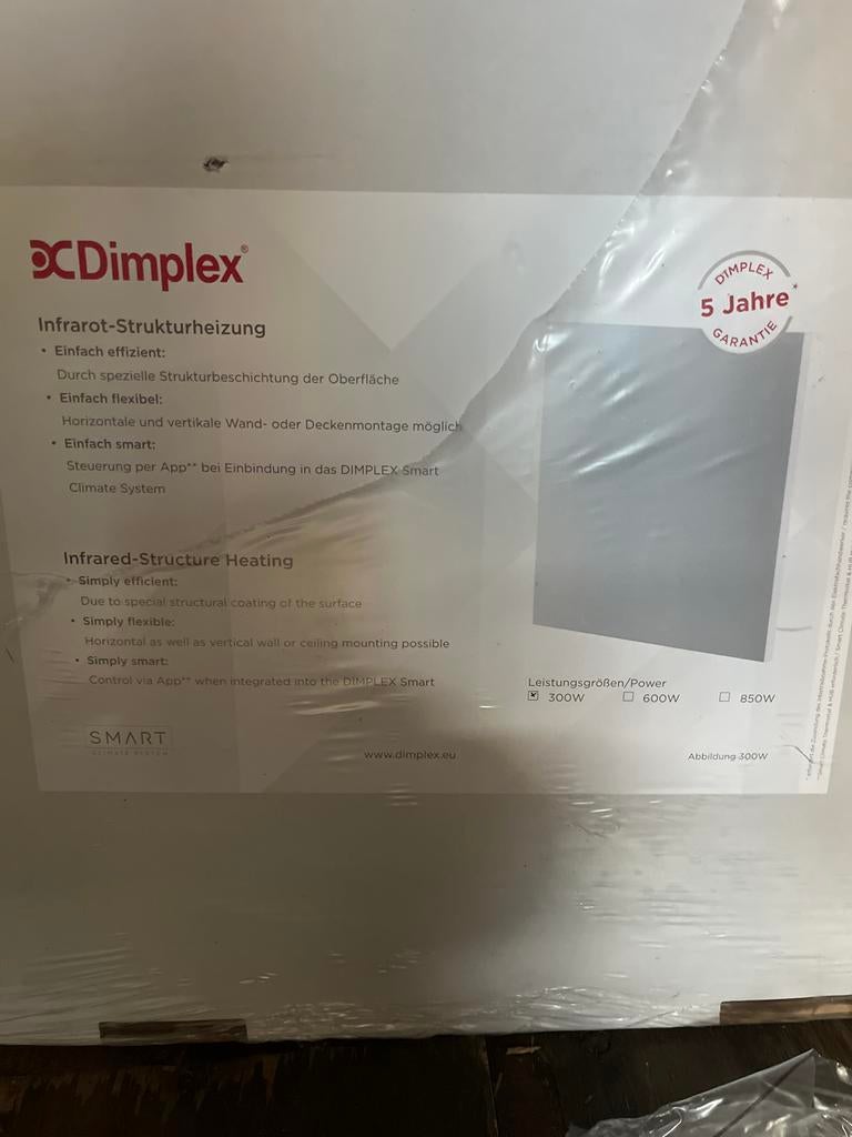 Dimplex Infrarood-Structuurverwarming 300W - Nieuw, Ophalen of Verzenden, Nieuw
