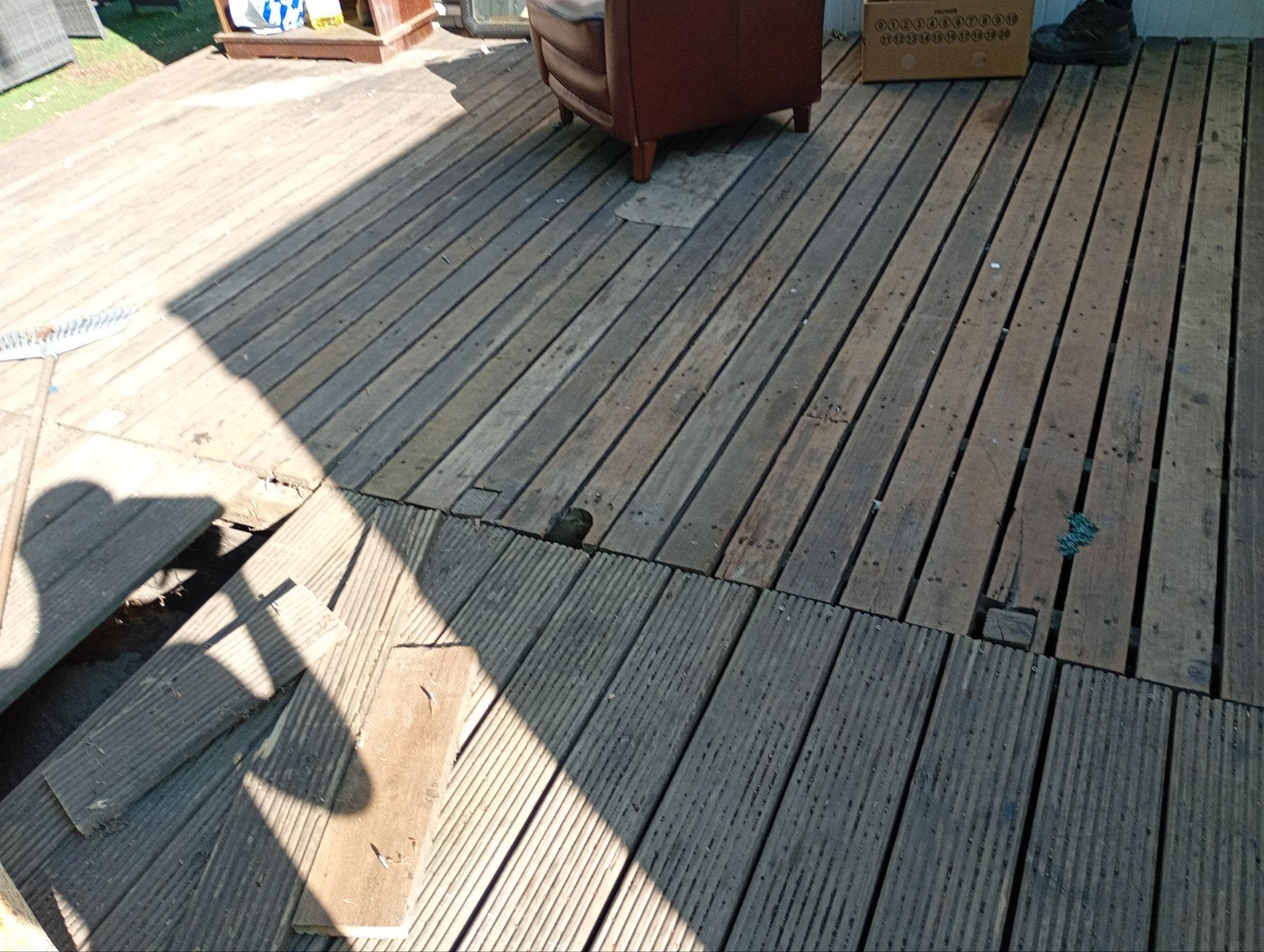 Vlonder van een aanbouw, Ophalen